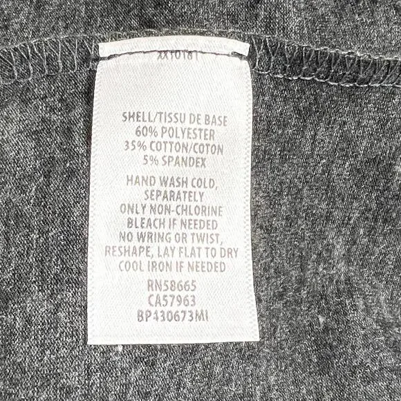 BP Long Sleeve Off The Shoulder Fitted Crop Top Grey Womens XL - Picture 11 of 11